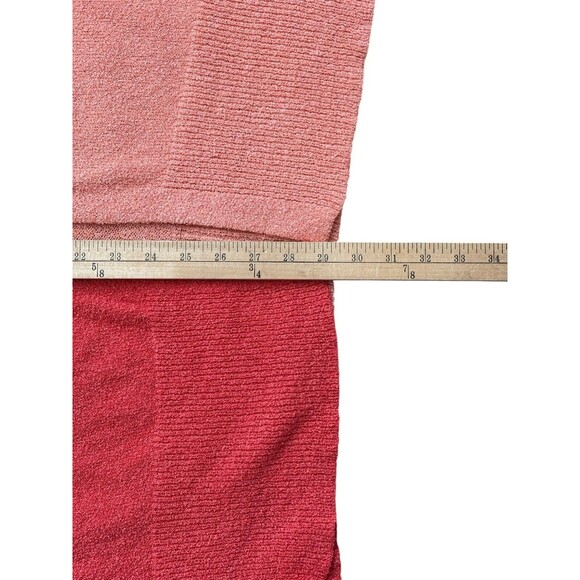 Skies are Blue Short Sleeve Cardigan Women's Med Open Front Orange Color Block - Picture 9 of 11